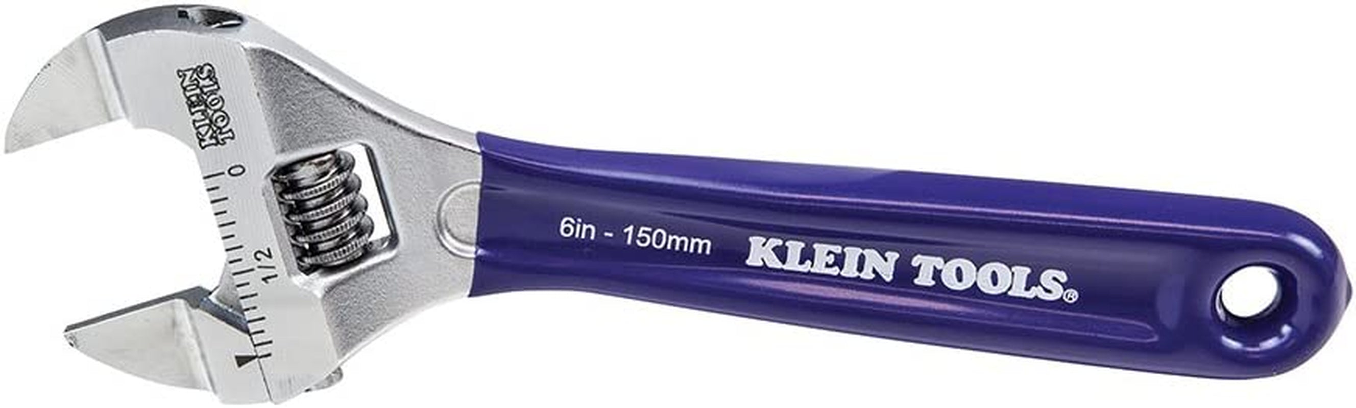 KLEIN TOOLS, Klein Tools D86932 Adjustable Wrench, Forged with Slimmer Jaw and a High Polish Chrome Finish, 4-Inch