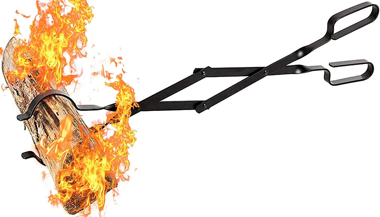 secretgreen.com.au, Log Grabber Fireplace Tongs Wood Fired Oven Tool Grill Camping Fire Pit Tool