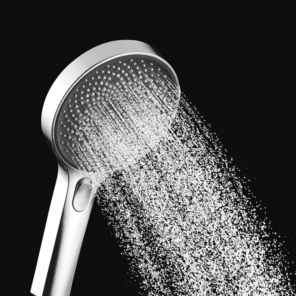 secretgreen.com.au, Luxury Handheld Shower Head 3-Mode Soft Rainfall Sprayer Large Hand Shower (Chrome)