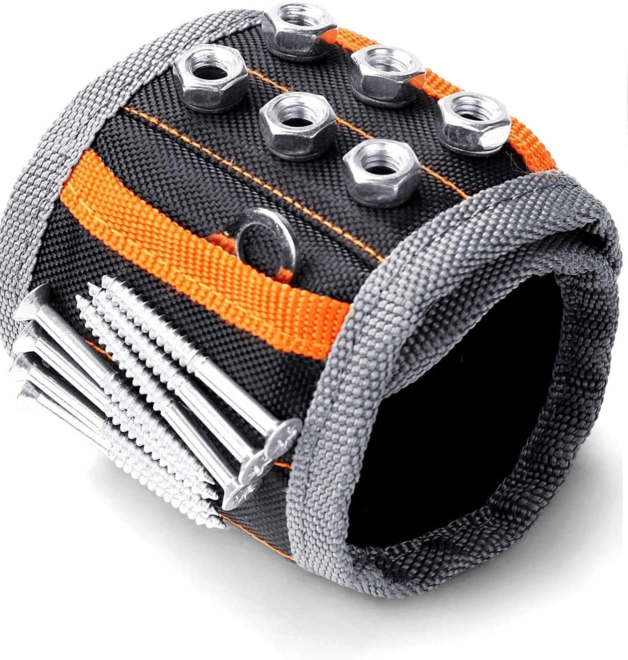 secretgreen.com.au, Magnetic Wristband,With Strong Magnets for Holding Screws, Nails, Drilling Bits,Magnetic Wristband with 2 Pockets,Tool Belt with 10 Strong Magnets,For Holding Screws,Ails,Drill,Bits (10 Strong Magnets)