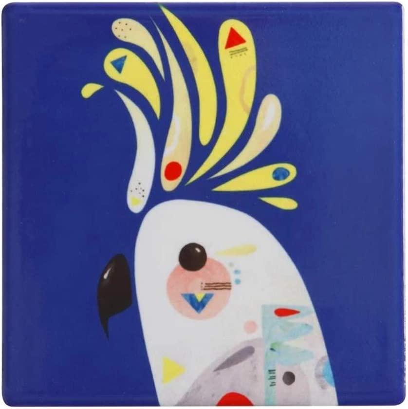 Maxwell & Williams, Maxwell and Williams Pete Cromer Ceramic Square Coaster 9.5cm Cockatoo