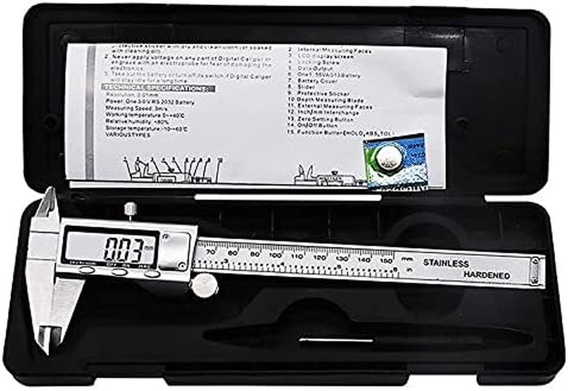 secretgreen.com.au, Metal 6-Inch 150Mm Stainless Steel Electronic Digital Vernier Caliper Micrometer Measuring